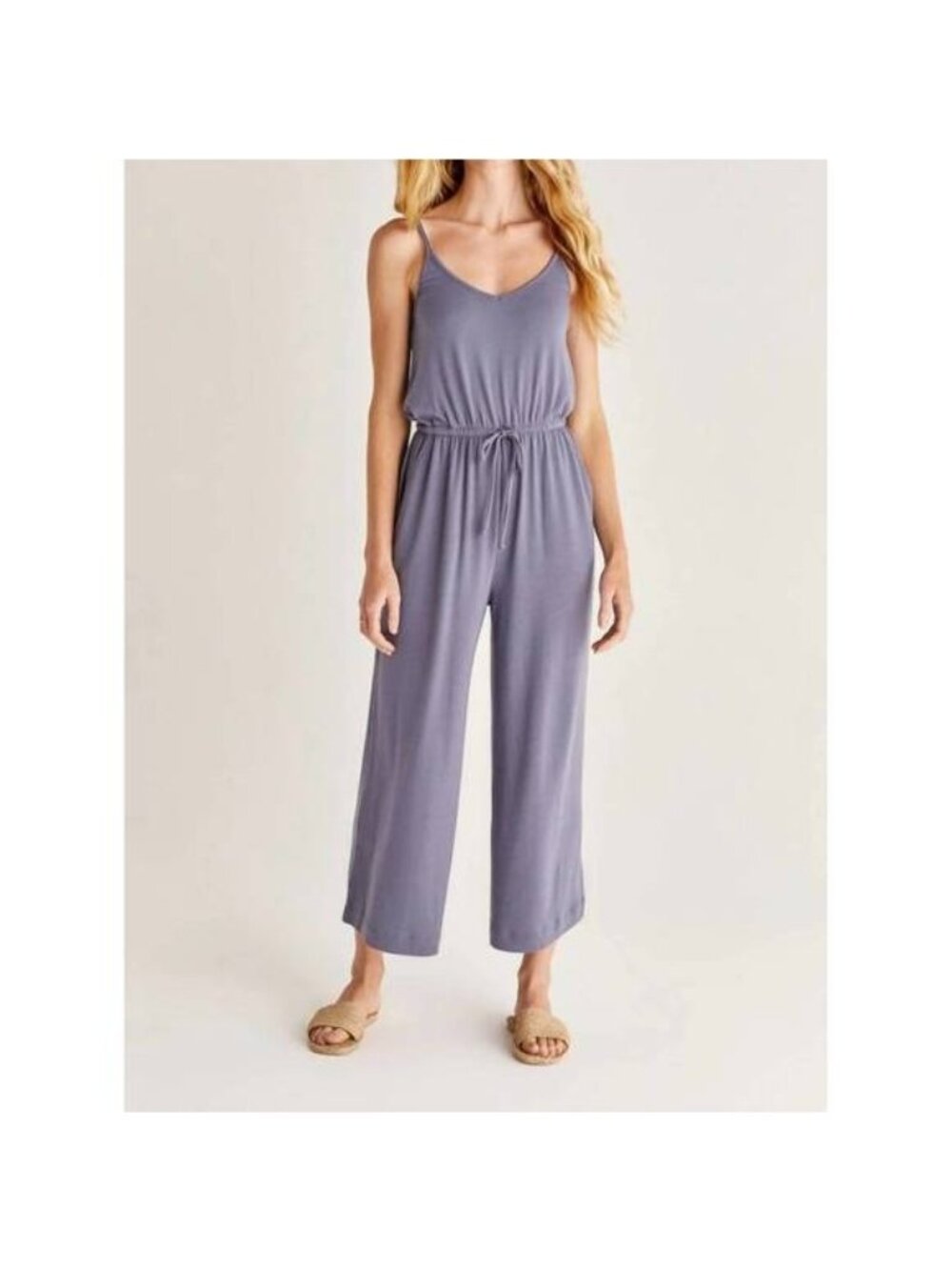 Z Supply Shawn Rib Jumpsuit Indigo Blue